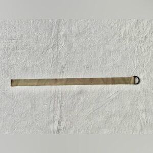 Beige Canvas Belt with D-Ring